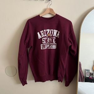 Arizona State University Sun Devil Maroon Crewneck Sweatshirt